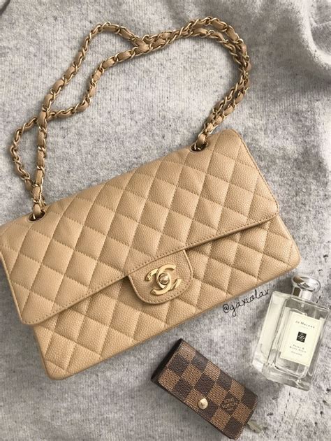 beige classic chanel|Chanel classic flap bag beige.